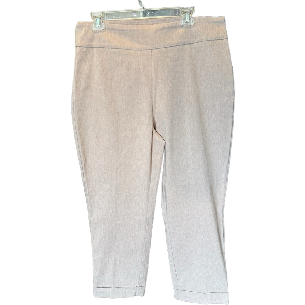 Tribal Light Beige Fia cuffed cropped trousers